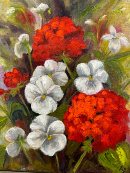 Andrea Amacker Title: Geraniums and Pansies