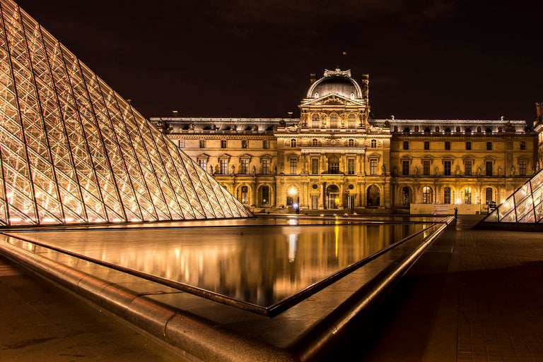 Ann Fulcher Title: The Louvre at Night II