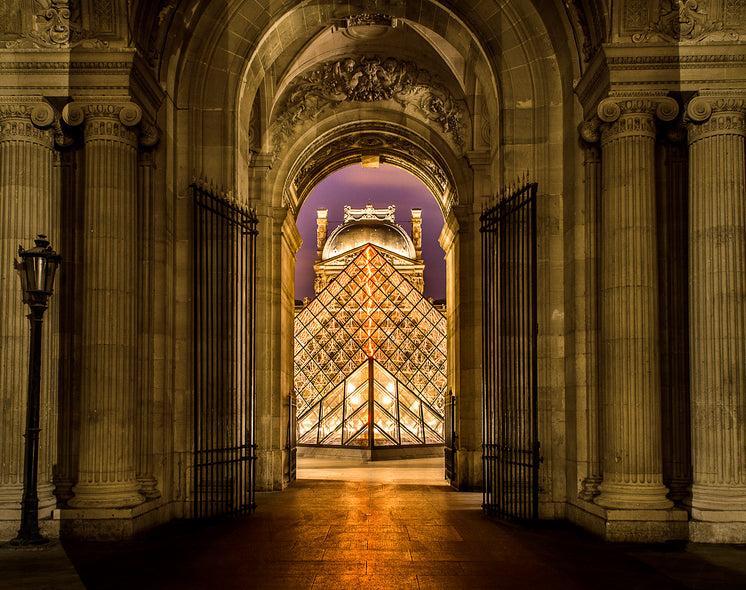 Ann Fulcher Title: The Louvre at Night I