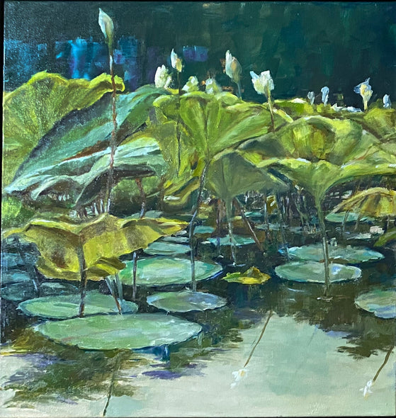 Russell Brown Title: Evening Lily Pads Diptych