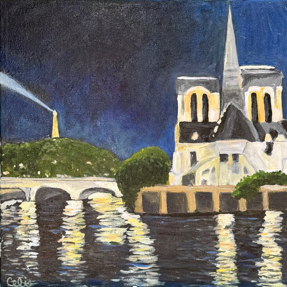 Celie Gehring Title: Notre Dame at Night