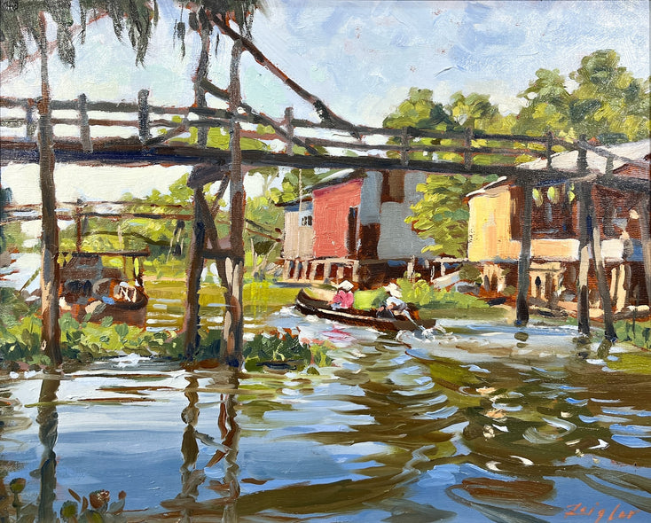 Doug Zeigler Title: Village Off the Mekong River