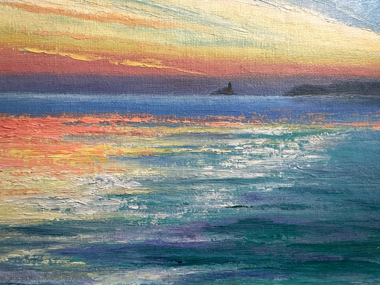 Hollett-Bazouzi, Linda Title: Sunrise Over St. Ives Bay, Cornwall