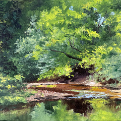 Linda Hollett-Bazouzi  Title: Summer Morning on Swift Creek