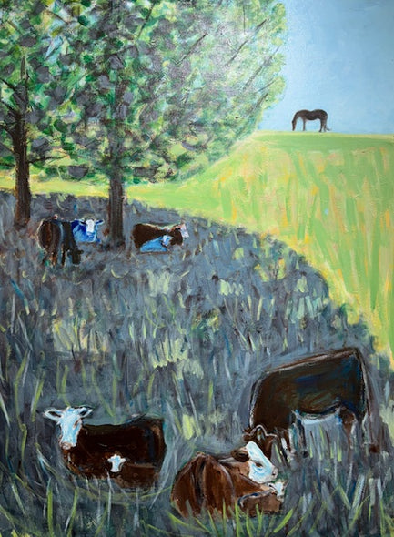 Susan Cary Title: In the Shade, Horse on Hill