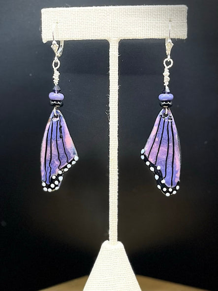 Bryan, Jody Title: Purple Butterfly Wing Sterling Silver Earrings