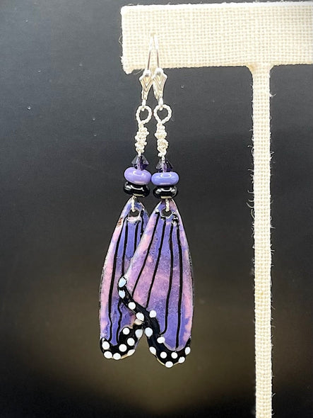 Bryan, Jody Title: Purple Butterfly Wing Sterling Silver Earrings