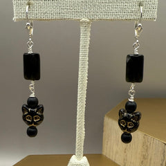 Bryan, Jody Title: Black Cat Drop Earrings