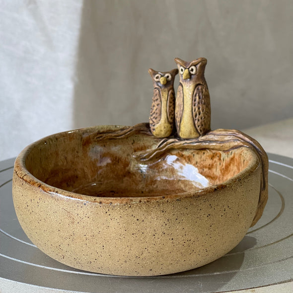 Joyce Leatherwood title: Two Owls Bowl