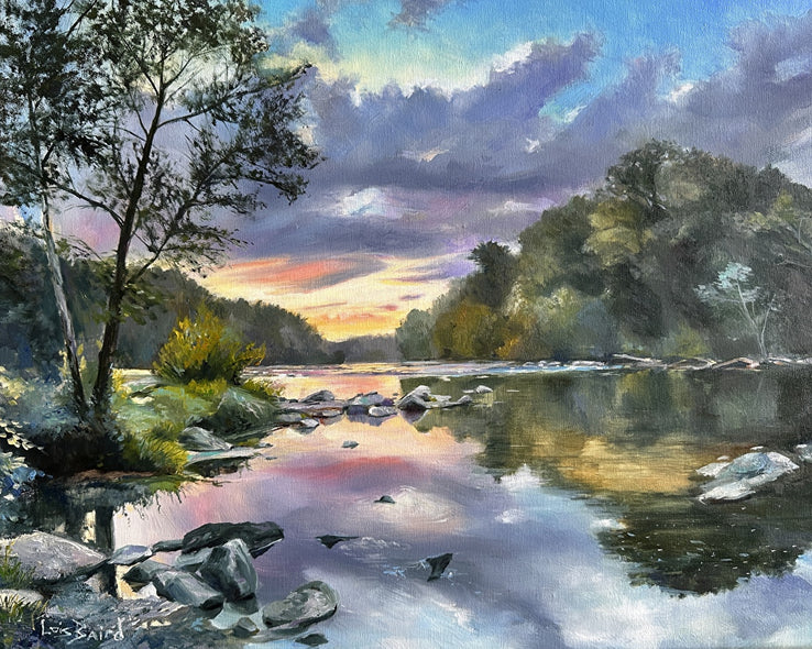 Lois Baird Title: Sunset on the River