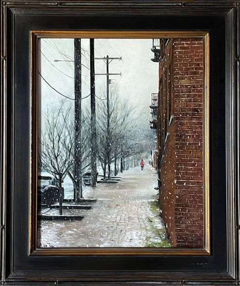 Maxine Lo Re Title: First Snow on 25th Street