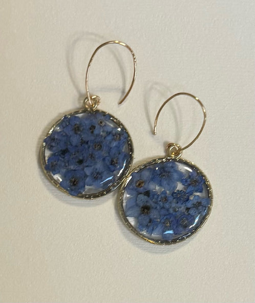 Natalya Khabinsky Title: Blue Flowers Earrings