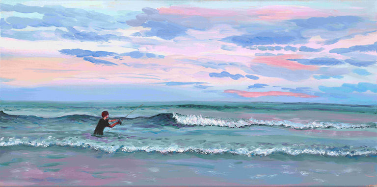 Poupore, Patricia Title: Young Fisherman at Dusk