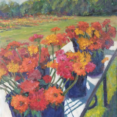 Rosemary Duda Title: Buckets of Zinnias