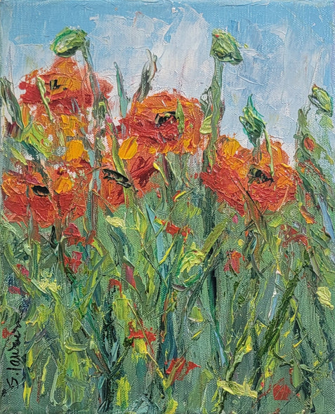 Sally Lawson Title: Close Up Poppies