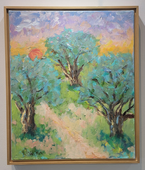 Sally Lawson Title: Olive Trees at Sunset