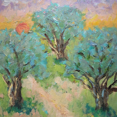 Sally Lawson Title: Olive Trees at Sunset