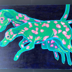 Susannah Raine Title: Pink and Green Dalmatians